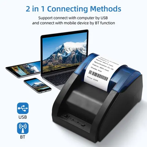 POS tiskalnik, printer računov Bluetooth, 58 mm — slika 3