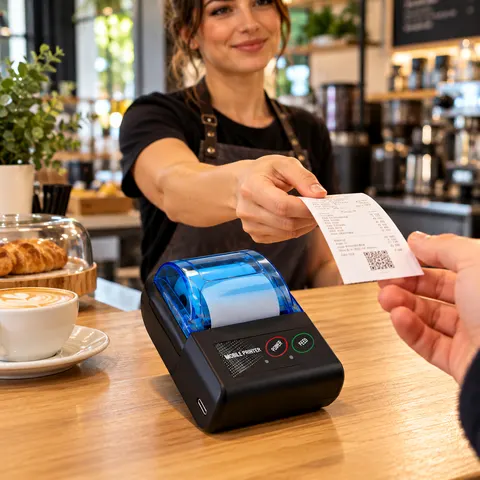 Prenosni Bluetooth POS tiskalnik, printer računov 58 mm — slika 2