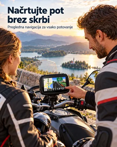 Navigacija za motor GPS, 5", Android, Bluetooth, WiFi, IPX7 — slika 3