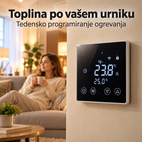 Pametni WiFi termostat za talno gretje 16 A, črn — slika 4