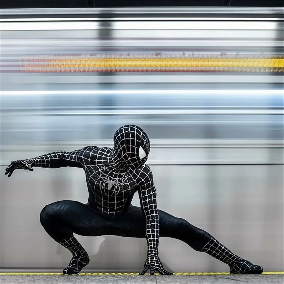 Pustni kostum Črni Spiderman Črn Spider man (otroški)