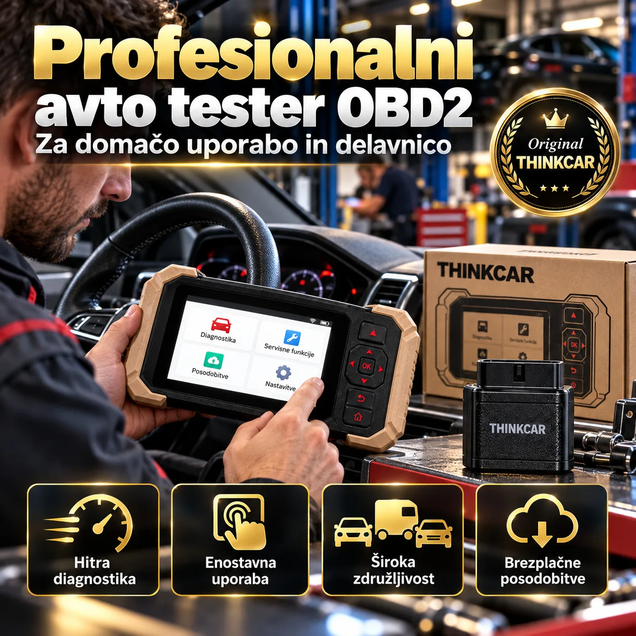 Originalni avto tester THINKCAR s slovenskim menijem