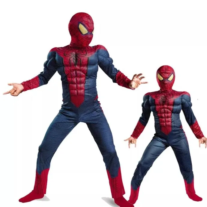 Pustni kostum Spiderman s 3D mišicami