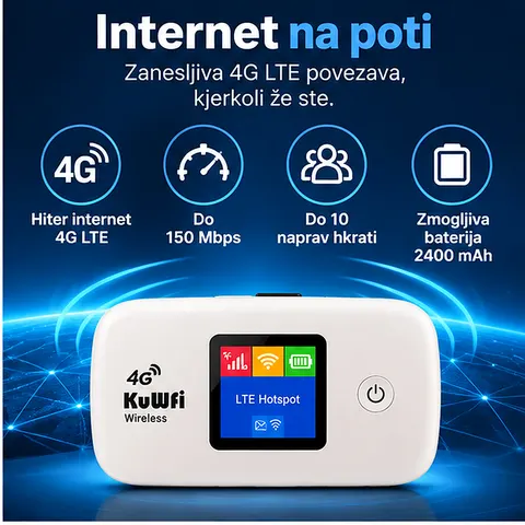 Prenosni 4G LTE WiFi usmerjevalnik s SIM kartico — slika 1