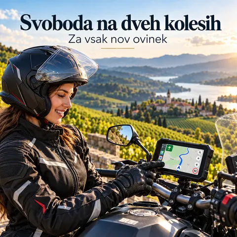 Motoristična GPS navigacija 5″, CarPlay, Android Auto, IP67 — slika 2