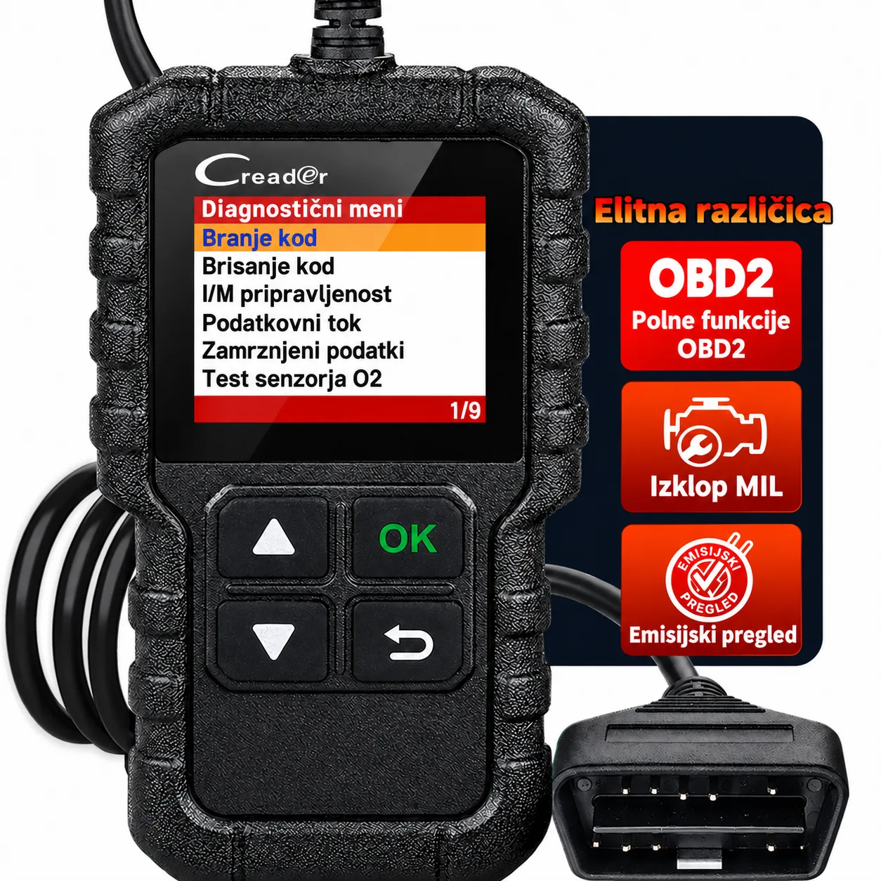 Diagnostični tester za avtomobile OBD2 Launch Creader
