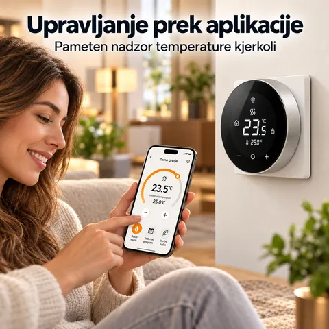 Pametni WiFi termostat na dotik 16 A za električno talno gretje — slika 2