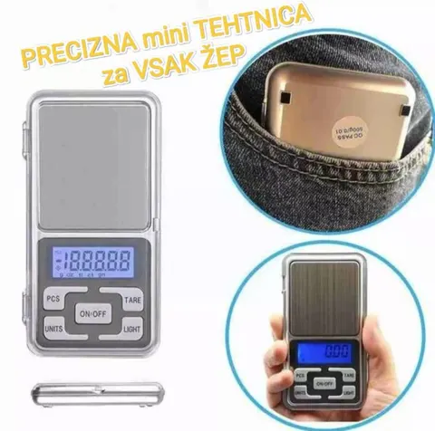 Mini žepna digitalna tehtnica 500g/0.01g
