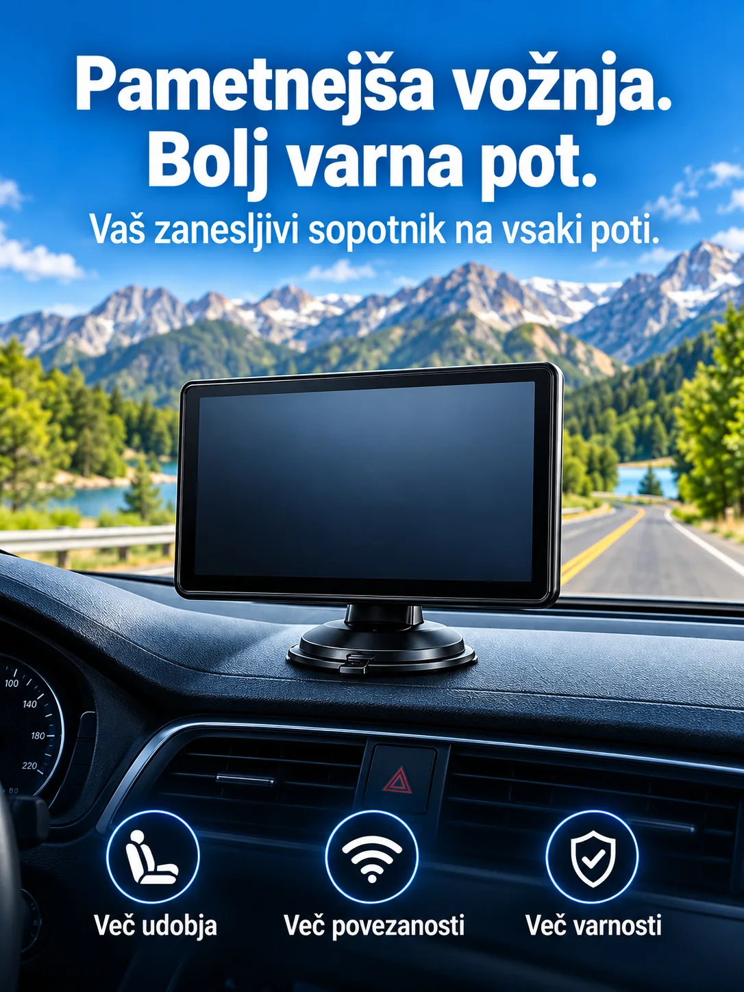 7″ CarPlay Android GPS zaslon za avto – Bluetooth