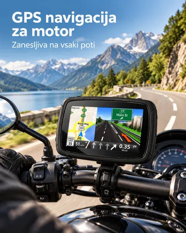Navigacija za motor GPS, 5", Android, Bluetooth, WiFi, IPX7 — slika 1