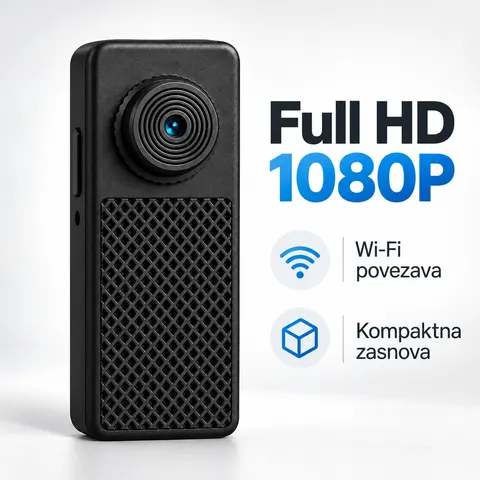 Mini Wi-Fi nadzorna kamera Full HD, gumb, ogled v živo — slika 2