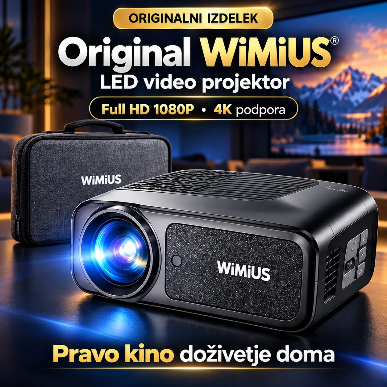 LED video projektor Full HD 1080P 4K WiFi Bluetooth Wimius