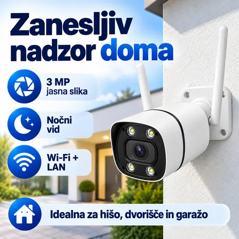 Zunanja Wi-Fi nadzorna kamera 3 MP — slika 2