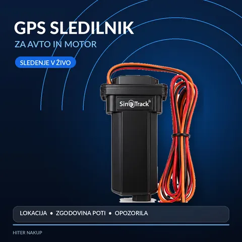GPS sledilnik za avto in motor, sledenje v živo — slika 2