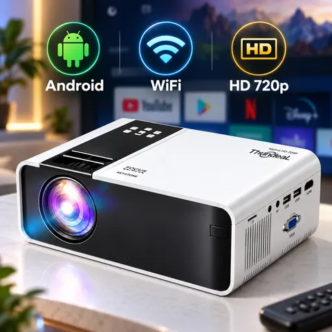 Projektor LED HD 720p, Android, WiFi, HDMI — slika 3