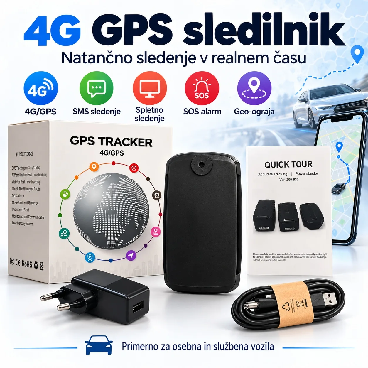 4G GPS sledilnik – lokator za sledenje vozilom