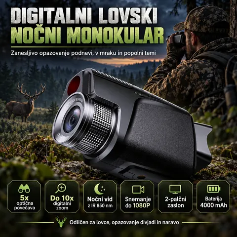 Profesionalni nočni lovski monokular, nočni vid