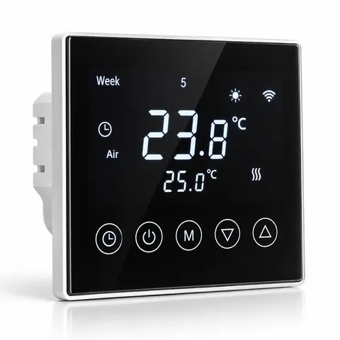 Pametni WiFi termostat za talno gretje 16 A, črn — slika 2
