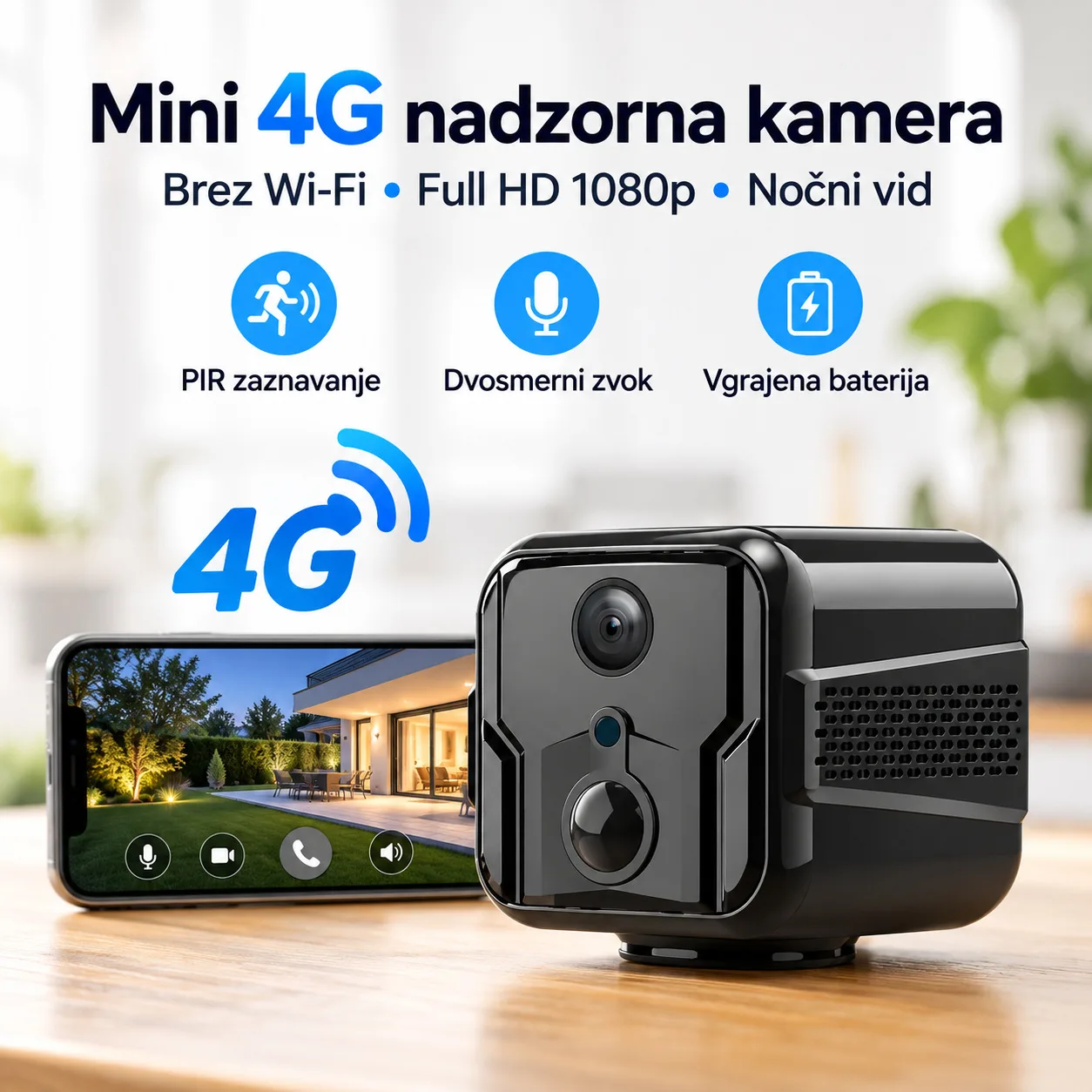 Mini 4G SIM vohunska spy nadzorna kamera