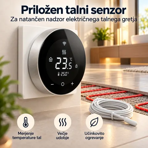 Pametni WiFi termostat na dotik 16 A za električno talno gretje — slika 4