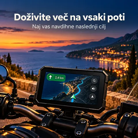 Motoristična GPS navigacija 5″, CarPlay, Android Auto, IP67 — slika 3