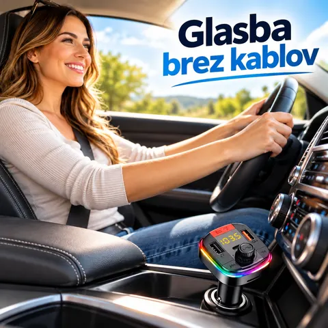 FM oddajnik za avto Bluetooth USB-C PD 18W — slika 2