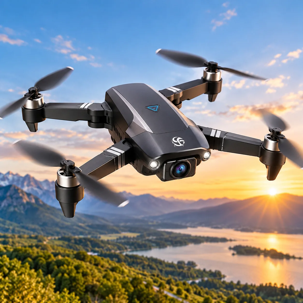 Zložljiv dron na daljinsko upravljanje s torbo in dodatki