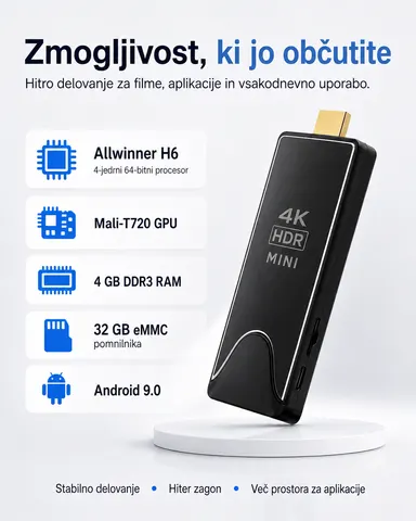Android TV Stick 4K Ultra HD – 4 GB RAM, 32 GB, Wi-Fi, Bluetooth