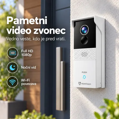 Pametni WiFi video zvonec s kamero HeimVison Full HD 1080p