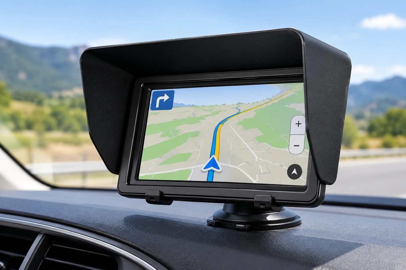 Senčnik za GPS navigacijo 7″- strešica proti soncu in bleščanju