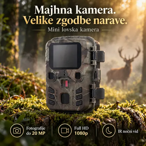Mini lovska kamera 20 MP – najmanjša na trgu — slika 3
