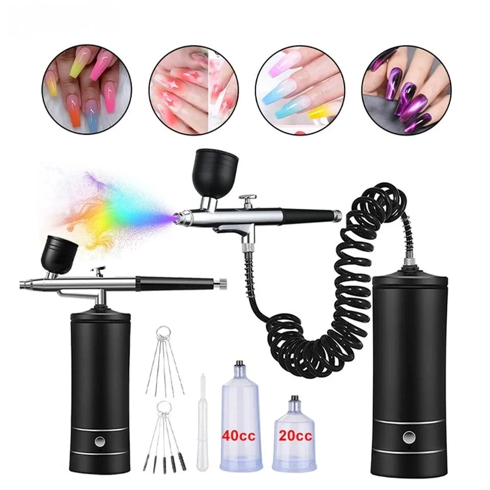 Airbrush Set kompresor pištola za nohte dekoracijo slikanje Makeup