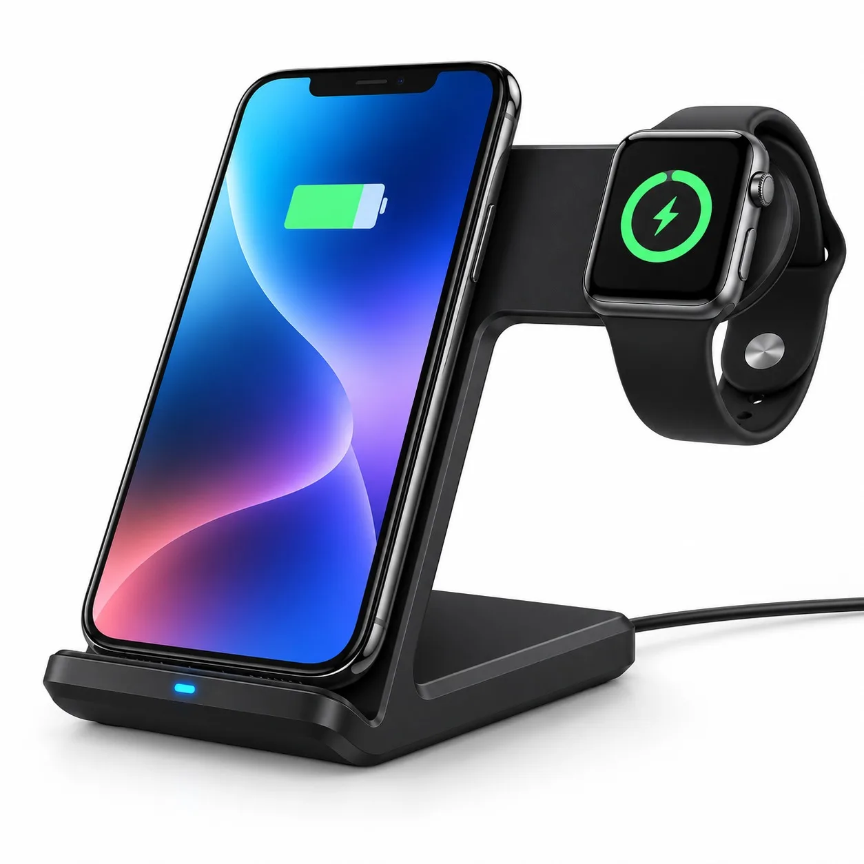 Brezžični Qi polnilec za telefon in pametno uro