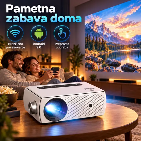 Pametni LED projektor Byintek Full HD 4K, Android, Wi-Fi — slika 1