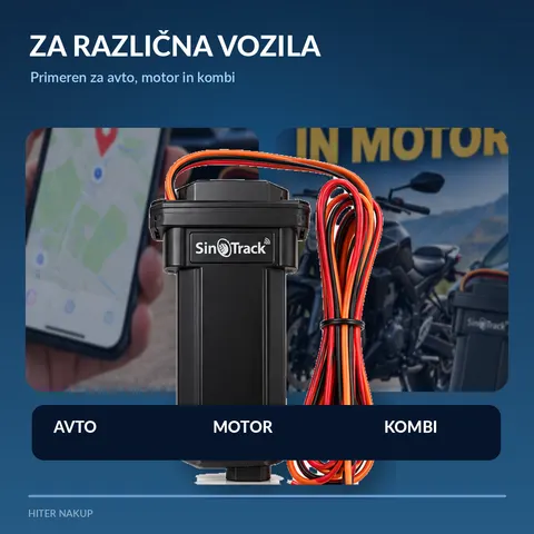 GPS sledilnik za avto in motor, sledenje v živo — slika 4