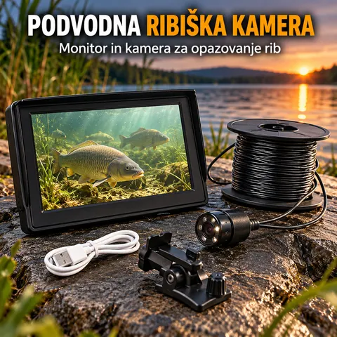 Podvodna ribiška kamera z monitorjem, iskalnik rib — slika 1