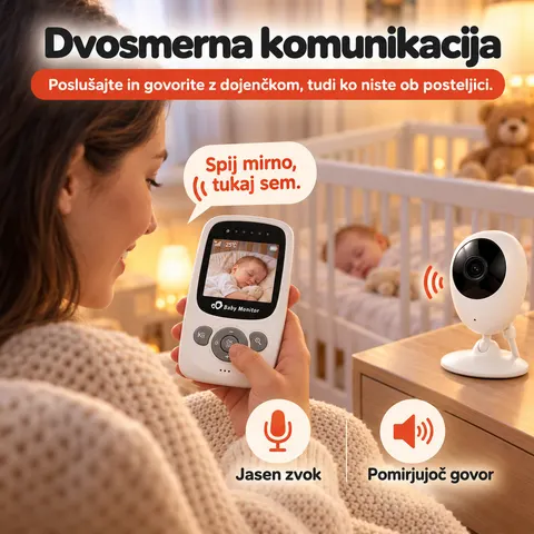 Digitalna video varuška 2,4″ LCD zaslon, dvosmerni govor — slika 2