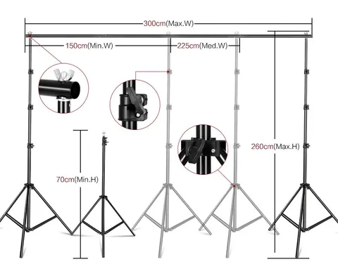 Nastavljivo stojalo za projekcijsko platno, 2.6x3M