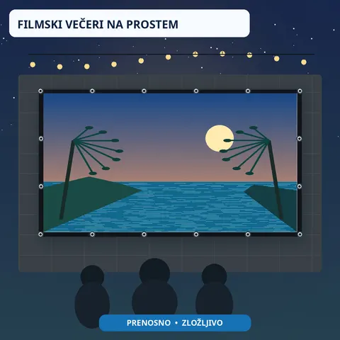 Projekcijsko platno 100″ Vankyo, prenosno, 16:9 — slika 4
