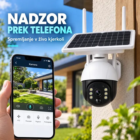 Solarna 4G zunanja PTZ nadzorna kamera 3 MP — slika 4