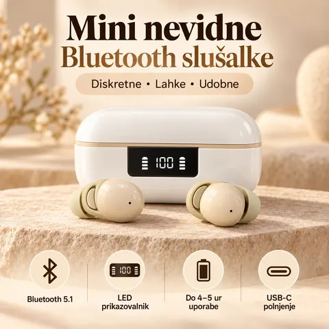 Mini nevidne Bluetooth slušalke — slika 1