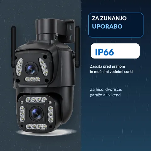 Nadzorna kamera 4G, zunanja, vrtljiva, 2 objektiva, 4 MP — slika 3