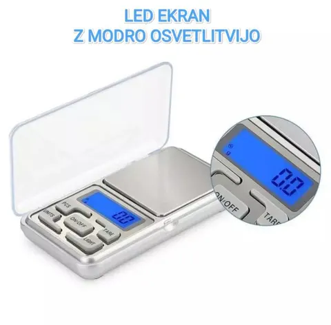 Mini žepna digitalna tehtnica 500g/0.01g