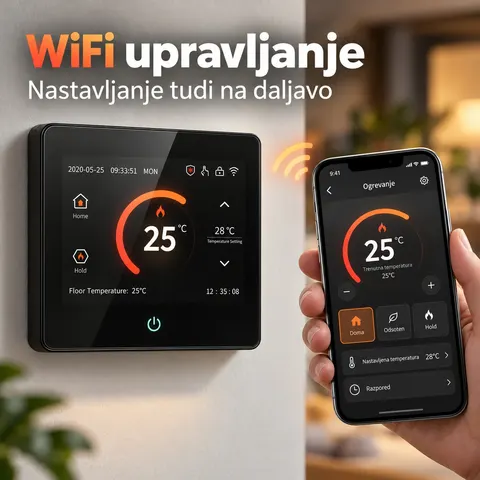 Pametni WiFi termostat za ogrevanje 16 A, barvni zaslon — slika 4