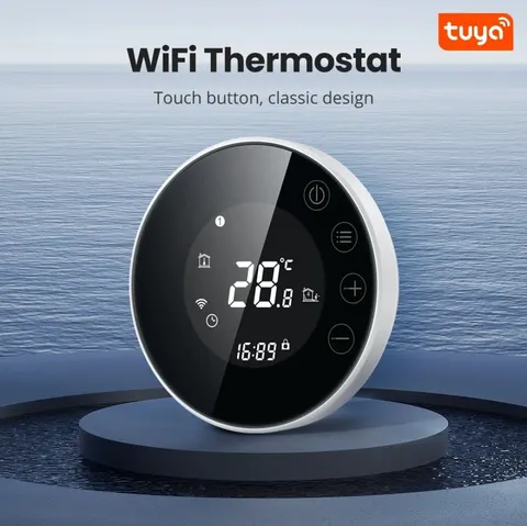 Pametni WiFi termostat 16A za ogrevanje, digitalni zaslon na dotik
