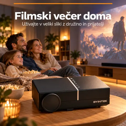 Mini LED projektor Byintek HD 720p — slika 3