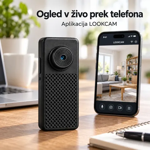 Mini Wi-Fi nadzorna kamera Full HD, gumb, ogled v živo — slika 1
