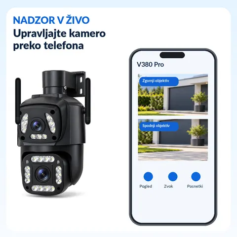 Nadzorna kamera 4G, zunanja, vrtljiva, 2 objektiva, 4 MP — slika 4