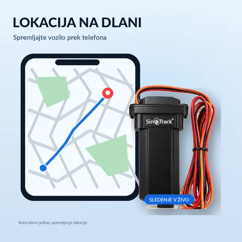 GPS sledilnik za avto in motor, sledenje v živo — slika 3