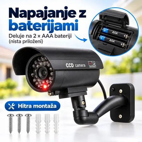 Lažna nadzorna kamera CCTV z utripajočo LED lučjo — slika 4